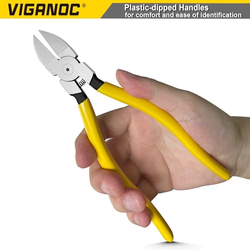 7-inch Ultra Sharp Side Cutter Set with Spring Loaded, Flush Cutting Pliers, Diagonal Cutting Plier for Jewelry Making, Electrical, Crafting, Flowers, Plastics - style: 7" Side Cutter
