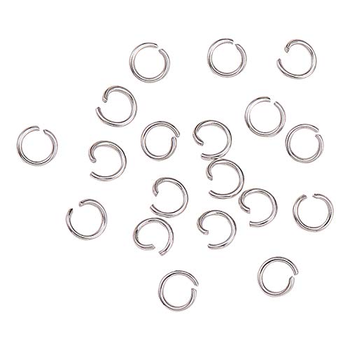 DanLingJewelry 1000 pcs 304 Stainless Steel 24 Gauge Open Jump Rings 4mm for Jewelry Making Connectors Jewelry Finding Stainless Steel Color - color: 1000 pcs - ф4mm δ 0.6mm