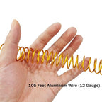 YEQIN 12 Gauge Aluminum Wire, 105 Feet 2mm Bendable Metal Craft Wire for Sculpting, Armature, Jewelry Making, Floral Making, Doll Making, Modelling, Crafting, Bonsai Training (Gold) - color: Gold