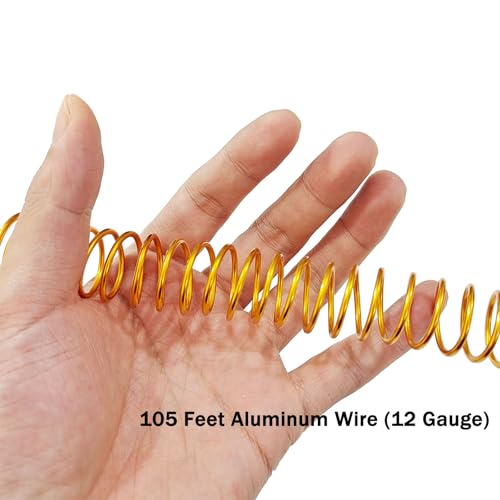 YEQIN 12 Gauge Aluminum Wire, 105 Feet 2mm Bendable Metal Craft Wire for Sculpting, Armature, Jewelry Making, Floral Making, Doll Making, Modelling, Crafting, Bonsai Training (Gold) - color: Gold