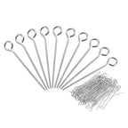 PATIKIL 200Pcs 304 Stainless Steel Jewelry Eye Pins 22mm 22 Gauge Silver Open Eye Pins for Jewelry Making DIY Craft Necklaces Bracelets Earrings - color: Silver, size: 22mm