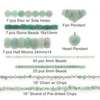 Expo International New Jade Natural Gemstone Beads and Pendants Collection for Jewelry Making | Green