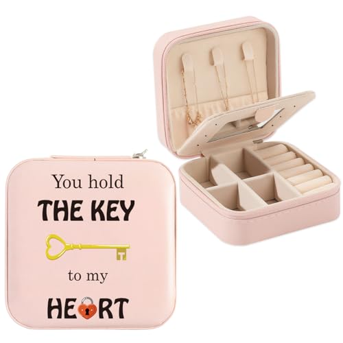 Valentines Day Gifts for Her Wife Girlfriend Christmas Mothers Day Birthday Gift for Girlfriend Wife Romantic I Love You Gift for Her Wedding Anniversary Keepsake for Women Travel Jewelry Box - color: wife2 key
