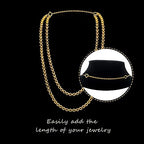 3 Pcs 925 Sterling Silver Necklace Extenders for Women Durable Strong Removable Necklace Bracelet Anklet Extension Jewelry Making Chains - color: 1 2 3 Inch, Gold