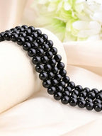 Jovivi 8mm Black Obsidian Gemstone Beads, 96pcs Energy Healing Crystals, Polished Round Smooth Stone Beads for Jewelry Making - color: Black Obsidian