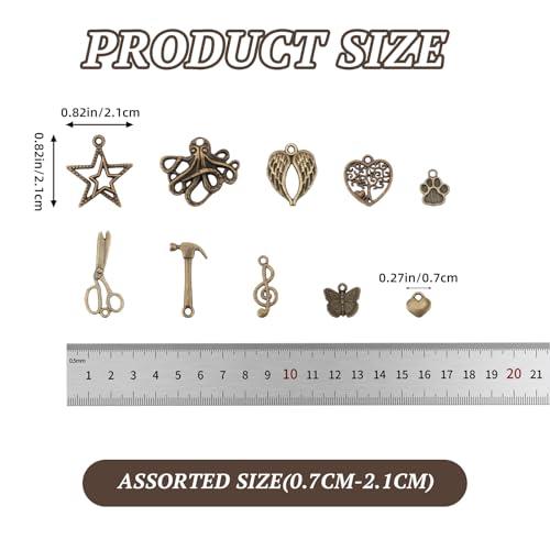 150pcs Vintage Charms Bulk,Antique Bronze Charms Alloy Pendant Charms Jewelry Making Supplies for Necklace Bracelet Earring(Random style)