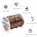 10 Gauge Aluminum Craft Wire, 2.5mm Jewelry Wire for Jewelry Making Supplies and DIY Metal Craft Art (Bronze, 65 Feet) - color: Bronze, size: 10Gauge 65FT
