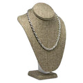 Novel Box Burlap Stand Jewelry Necklace Display 7.5x4x11 Inches - Freestanding Travel Necklace Holder Stand - Necklace Mannequin Organizer Stands - Necklace Displays Large - color: Burlap, size: Large