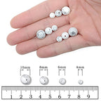 AD Beads Natural Gemstone Round Loose Beads 15" for Bracelet Necklace Earrings Jwelery Making Crafts DIY (4mm, Black Stripe Howlite) - color: Black Stripe Howlite, size: 4mm