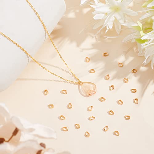 Beebeecraft 1 Box 300Pcs Snap Bail Hook 18K Gold Plated Brass Pinch Clip Clasp Bail 3.5x5.5mm Teardrop Necklace Clasps Pendant Charm for Necklace Jewelry Making - color: Golden#5