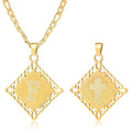 LETFLY Initial Necklaces for Women Men, 18K Gold Plated Letter Cross Pendant Necklace Alphabets A-Z Figaro Chain Jewelry Gifts - color: Rhombic, style: Letter F