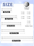 Evnlo Necklace Extender and Magnetic Necklace Clasp,Silver Chain Extenders for Necklaces Bracelet Jewelry - color: 20Pcs Silver
