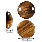 moonsix 10PCS Round Tiger's Eye Cabochons Flatback CAB Gemstone Beads Crystal Flat Stone for DIY Craft Jewelry Making, 22mm - color: brown, size: 22mm