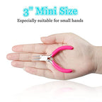 SPEEDWOX Mini Round Nose Pink PVC Handle Pliers - 3" Jewelry Making & Wire Wrapping DIY Craft Hobby Supplies - style: 3" Round Nose Pliers