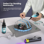 100g UV Resin for Bonding, Akisey UV Glue for Repairing Glass, Plastic, Resin Decoration, Fast Curing in Seconds Under UV Light (Not Included) - size: 101g