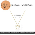 Valloey Rover Gold Necklace for Women 14K Gold Plated Circle Cubic Zirconia Pendant Necklace Dainty Twist Rope Chain Necklace Simple Jewelry Gift for Women - style: Gold-Cat