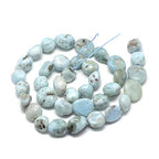 30-45Pcs/Strand Natural Larimar Beads 15.7" Irregular Nuggets Stone Beads 8-15mm Gemstones Loose Spacer Bead for DIY Bracelet Necklace Jewelry Making Crafting - color: Larimar