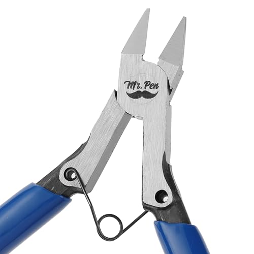 Mr. Pen 5 Inch 5 Pack Wire Cutters - Diagonal, Flush, Side, Nippers, Cutting Pliers - color: Blue, size: 5 inch, 5 Pack