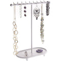 Angelynn's Sturdy Long Necklace Holder Organizer Tall Tabletop Pendant Display Stand, Freestanding Large Capacity Jewelry Tree, Gianna White 11 1/2" Wide x 14 1/2" Tall - color: White, size: Gianna Large