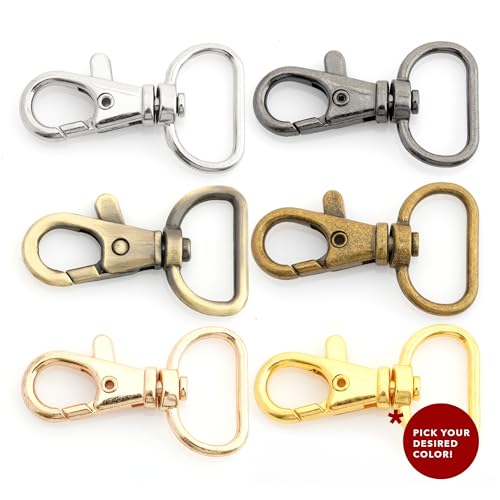 CRAFTMEMORE 3/4 Inch Trigger Snap Hooks Classic Swivel Lobster Claw Clasps Purse Lanyard Clip 20 Pack CSPS (Gold) - color: Gold