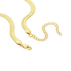 PAVOI 14K Gold Plated Curb Paperclip Box Sphere Bead Snake Herringbone and Figaro Chain Adjustable Necklace - style: Snake-L