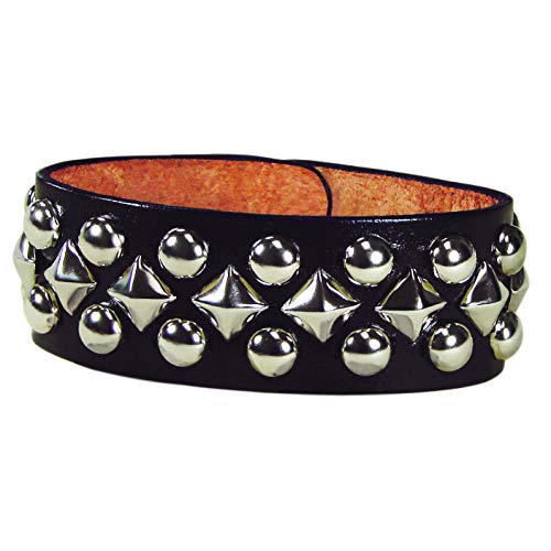 Realeather C4138-08 Medium Leather Wristbands with Snap Closure, Medium, Natural, 8-Pack