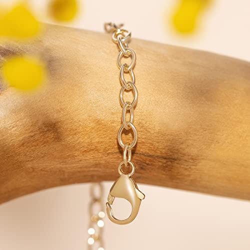 Necklace Bracelet Extender for Women Men - 14K Gold Filled or Solid 925 Sterling Silver Extension, Medium Size Jewelry Chain Durable Strong Removable 2" 4" or 6" Made in USA (Single Piece) - style: 14k Gold Filled / 6"