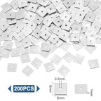 UNICRAFTALE 200pcs 8mm Square Spacer Beads Stainless Steel Loose Beads Metal Small Hole Spacer Beads Smooth Surface Beads Finding for DIY Bracelet Necklace Jewelry Making Craft, Hole 0.5mm - color: Square, size: 8mm