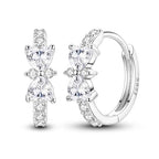 LAZA 925 Sterling Silver Hoop Earrings for Women, Sterling Silver Butterfly Hoops Colorful Flowers Hoop Huggie Earrings Hypoallergenic Jewelry Gifts for Women - color: Bowknot Earring