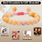 Amazing Gemstone Canadian Flower Agate Bracelet for Women Men's Gifts - Protection Healing Crystal Bracelet - 8mm Gemstone Beaded Adjustable Bracelet Pulseras Para Hombres Mujer Stocking Stuffers - color: Canadian Flower Agate