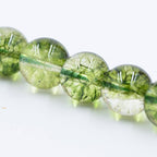 Asingeloo Natural Green Peridot Gemstone Beads Round Loose Beads for Jewelry Making Crystal Energy Stone Healing Power Stone Beads 8mm /15inch a Strand - color: Green Crystal, size: 8mm