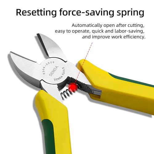 SENDA 6 Inch Wire Cutters CRV Steel, Heavy Duty Diagonal Flush Cut Side Cutters Pliers, Comfort Grip Handle Wire Snips for Crafting, Floral, Electrical, Jewelry Making & DIY Projects - style: Diagonal cutters