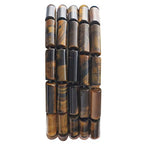 BEADIA Natural Yellow Tiger Eye Tube Beads 13x4mm 30pcs Cylinder Loose Semi Gemstone Beads for Jewelry Making Design - color: Yellow Tiger Eye Cylinder