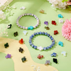 28 Pcs Cross Beads for Jewelry Making Turquoise Cross Gemstone Beads Small Crystal Crucifix Bead Charms for Easter Holiday Eid Mubarak Ramadan Christmas Necklace Jewelry Making 11-13mm - color: 14 Colors-Gemstone