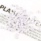 Acrylic Letter Beads Alphabet Silver Letters White Round Bead, 4×7mm 1200pcs, for Friendship Bracelets and Gifts Souvenir Jewelry Making - color: Silver Letter White Beads, size: 4×7mm(Round)