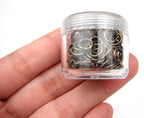 ALL in ONE 15 Gram/135pcs 6mm Antique Bronze Plated Open Jump Ring with Storage Box - color: Antique Bronze, size: 6mm