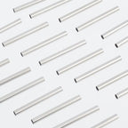 PH PandaHall About 200pcs 30mm Long Stainless Steel Tube Beads Straight Tube Charms Metal Smooth Finding Beads for Jewelry Crafts Making Findings, 2.7mm Hole Stainless Steel Color - size: 30mm long