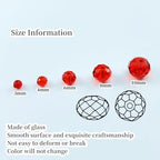 200pcs Crystal Glass Beads 6mm Faceted Rondelle Glass Spacer Beads with Hole for Bracelets Necklace Earring DIY Jewelry Making Craft(Red) - color: Red, size: 6mm