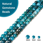 100pcs 10mm Apatite Beads Natural Gemstone Beads Round Loose Beads for Crafting and Jewelry Making - color: Apatite, size: 10mm