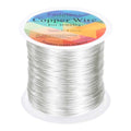 HARFINGTON Wire 328ft Length 26 Gauge Copper Craft Jewelry Wrapping Wire Tarnish Resistant Beading for Jewelry Making Supplies Crafting, Bright Silver - color: Bright Silver