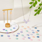 DICOSMETIC 120Pcs 6 Colors Flat Round Glass Beads Crystal Heishi Bead Bulk Transparent European Spacer Beads Small Rondelle Loose Bead for Bracelet Necklace DIY Jewelry Making Crafts