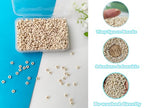 Natural Turquoise Seed Beads 4mm 1400pcs Small White Stone Abacus Loose Rondelle Space Beads Bulk for Necklaces, Bracelets, Hair, Keychains, Lanyards & Professional Jewelry Making and Adult Crafting - color: White Abacus