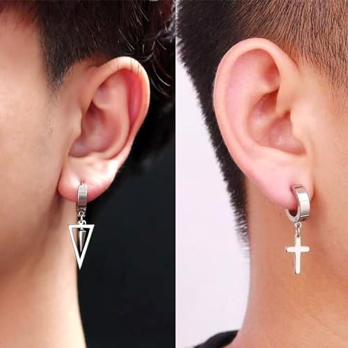 6Pcs 925 Sterling Silver Earrings Hooks Round Hoop Huggie Ear Hooks Hypoallergenic Sterling Silver Findings Dangle Earrings Leverback 14x5mm Wide Thick Huggie Hoop with Loop Supplies Jewelry Making - color: 6Pcs14x5mmHuggie_Silver