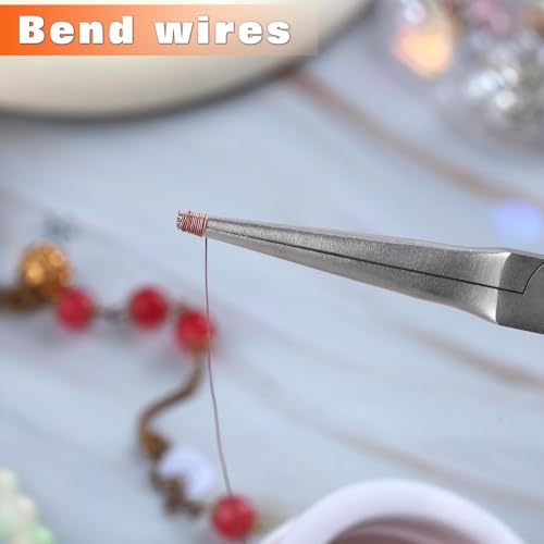 SPEEDWOX Long Needle Nose Pliers 7 Inch Long Nose Mini Precision Wire Looping Fine Pliers Long Anti-slip Handles Smooth Jaws High Leverage Reduce Efforts for Jewelry Making - style: Needle Nose Pliers