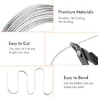 2mm Bendable Aluminum Wire, 32.8 Feet Metal Craft Wire for Sculpting, DIY Jewelry Making, Doll Making, Modelling and Bonsai Training - size: 10 M x 2 mm