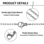 24 Pack Necklace Chains Stainless Steel Cable Chain Necklace Bulk for Jewelry Making, 24 Inches - color: 24 Inches