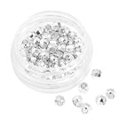 BEADIA Silver Plated Laser Round Spacer Beads 4x4mm 50pcs for Jewelry Making Findings Non Tarnish - color: Silver, size: 4mm Laser