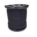 3/8" Black Shock Cord, Marine Grade Polyester Bungee Cord, 500 ft Spool, UV Resistant Elastic Rope - size: (#12) 3/8" x 500 feet