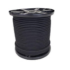 3/8" Black Shock Cord, Marine Grade Polyester Bungee Cord, 500 ft Spool, UV Resistant Elastic Rope - size: (#12) 3/8" x 500 feet