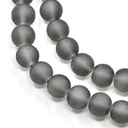FASHEWELRY 200Pcs Transparent Frosted Glass Bead 4mm Matte Crystal Glass Loose Beads for DIY Jewelry Making (Gray) - color: Gray